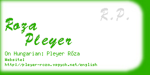 roza pleyer business card
