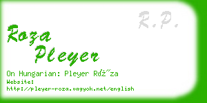 roza pleyer business card